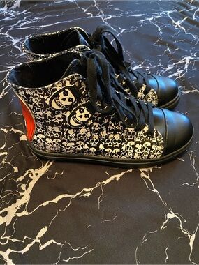 🎃 Misfits Skull & Halloween Pumpkin Strange Cvlt High Top Chelsea Sneakers